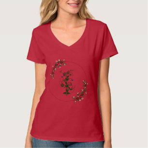 Camiseta Roupas femininas de verão Planta fofa