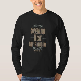 Camiseta Roupas Hebraicas Israelitas Buscando Primeiro o Re