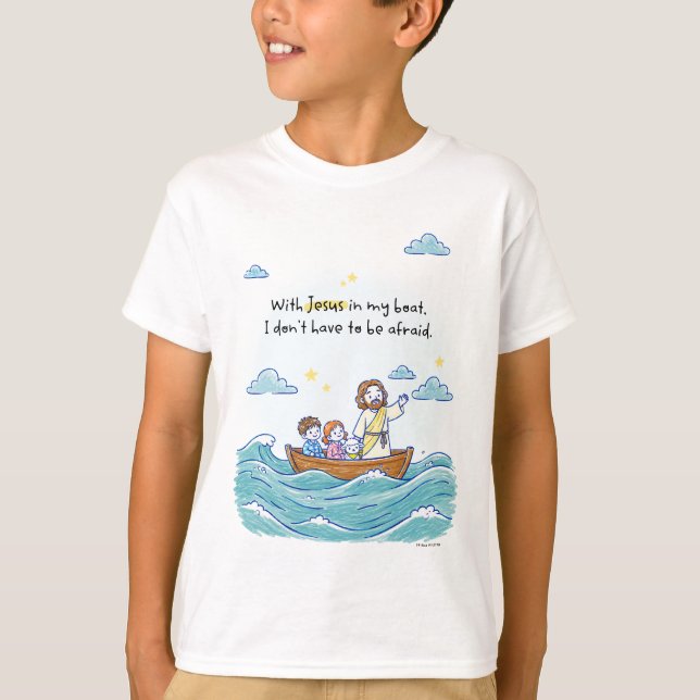 Camiseta Roupas infantis cristãs baseadas na fé bíblica par (Frente)