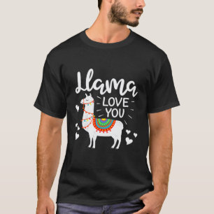 Camiseta Roupas Llama Love You para Ele Ela Alpaca Dia dos