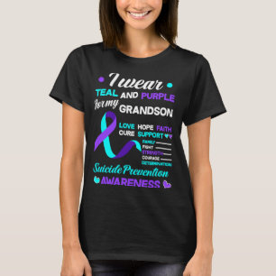 Camiseta Roupas Masculinas Azul Turquesa Roxo Para Prevençã
