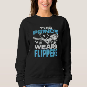 Camiseta Roupas masculinas Este príncipe usa nadadeiras mer