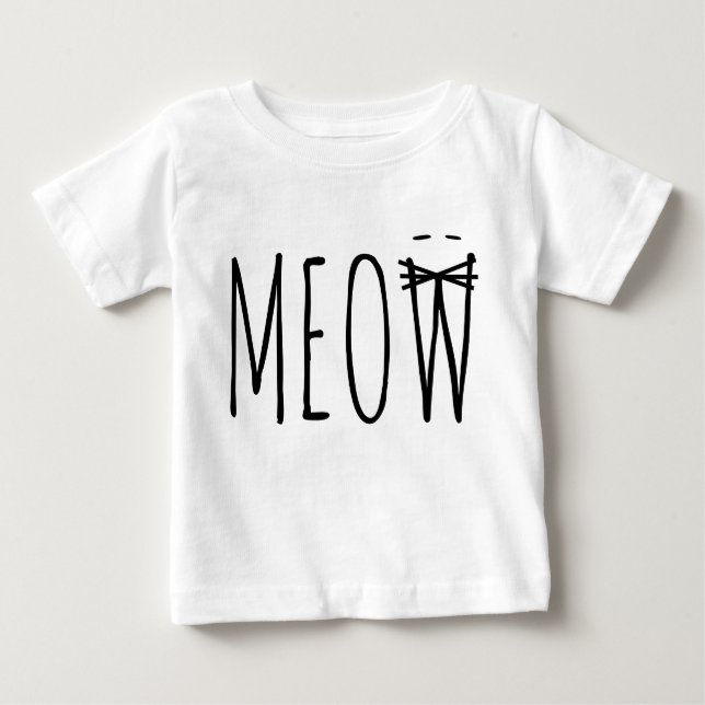 Camiseta Roupas para bebês e bebês - Miau para gatos siames (Frente)