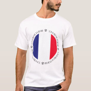 Camiseta Roupas Patrióticas da Bandeira da França