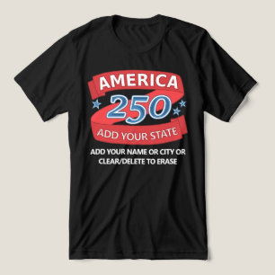 Camiseta Roupas Patrióticas do Estado América 250 Para Core