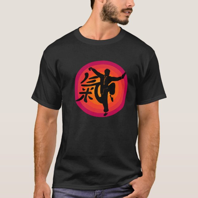 Camiseta roupas Qi Gong para exercícios de Tai Chi com Chig (Frente)