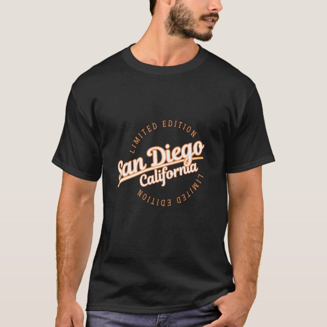 Camiseta Roupas Retro Athletic San Diego Cali (Frente)
