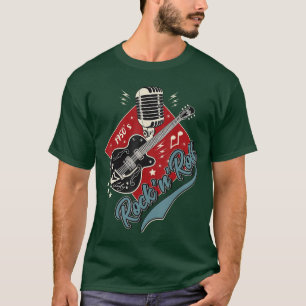 Camiseta Roupas Rockabilly dos anos 50 Sock Hop Swing Greas