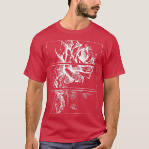 Camiseta Roupas Rosas Negras, de roupa estética, de moagem