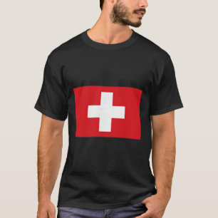 Camiseta Roupas Suíças Bandeira Suíça Caminhada Esqui Homen