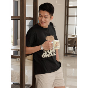 Camiseta Roupas Temáticas de Animais Fofos e Relaxados