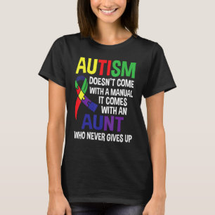 Camiseta Roupas Tia Autismo Design Auts Tias Incríveis