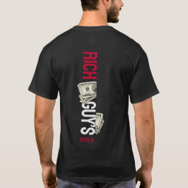 Camiseta Roupas Urbanas de Dinheiro no Estilo do Cara Rico
