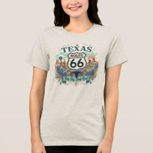 Camiseta Roupas Vintage Retro Texas Mother Road Big Sky
