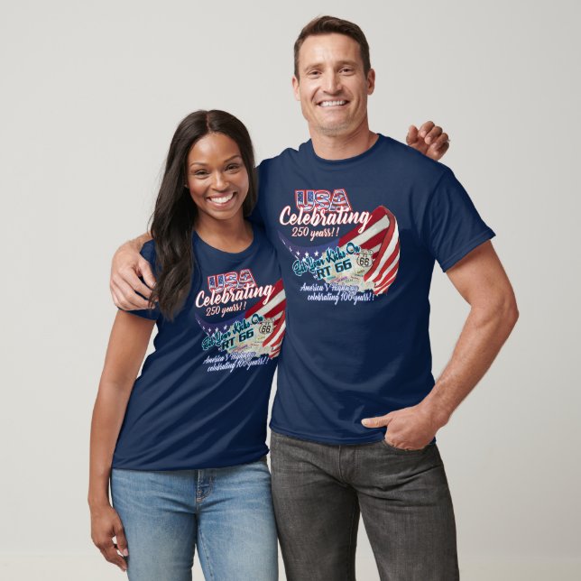camiseta route66 EUA250 (Unissex)