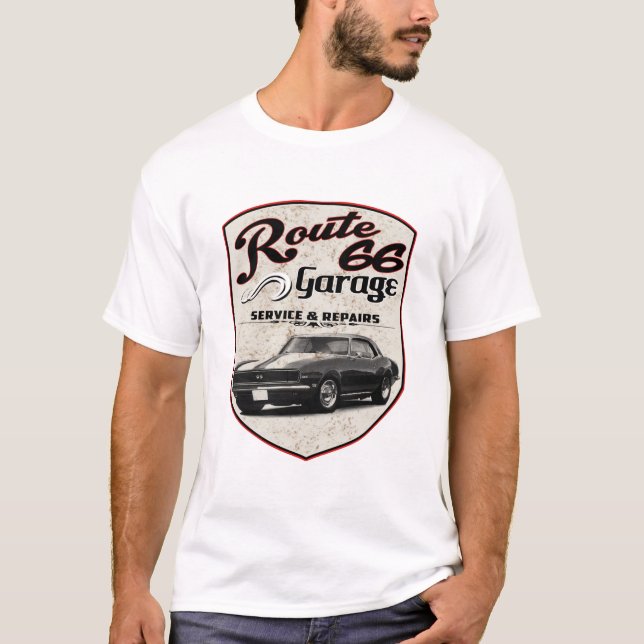 Camiseta Route 66 Camaro Garage (Frente)