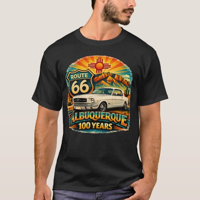Camiseta Route 66 Centennial Mustang (Frente)