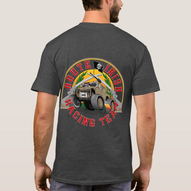 Camiseta "ROUTE IRISH GUN TRUCK" personalizável (Verso)
