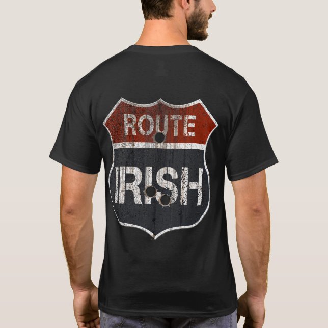 Camiseta "ROUTE IRISH SIGN" personalizável (Verso)