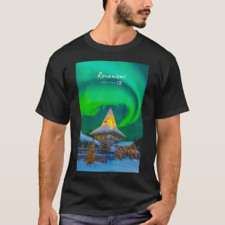 Camiseta Rovaniemi, Finlândia - Magia Aurora
