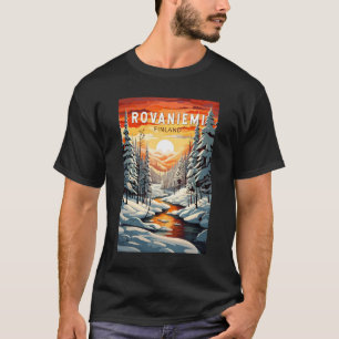 Camiseta Rovaniemi Finlândia Viagem Art Vintage