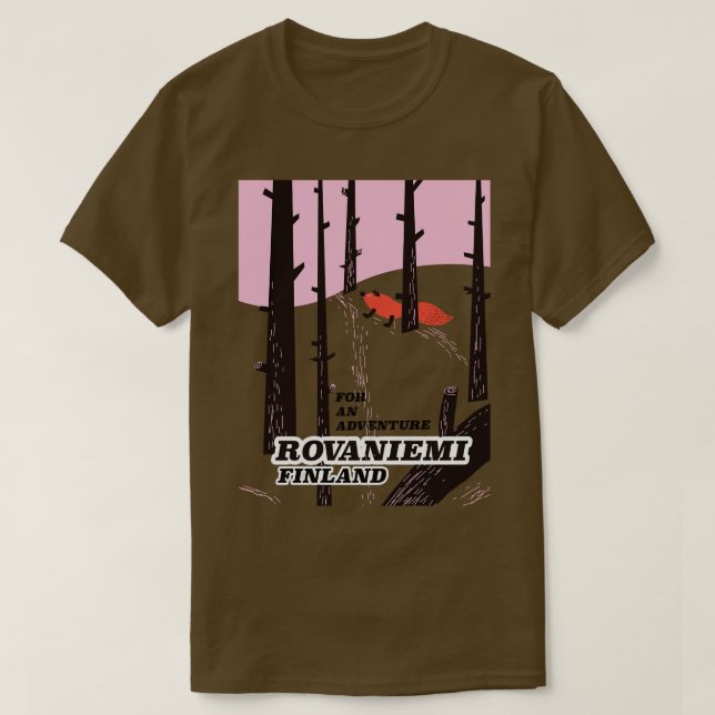 Camiseta Rovaniemi Finlândia viagens vintage (Frente do Design)