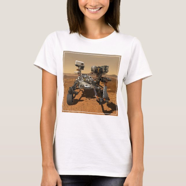 Camiseta Rover De Perseverança Operando Na Superfície De Ma (Frente)