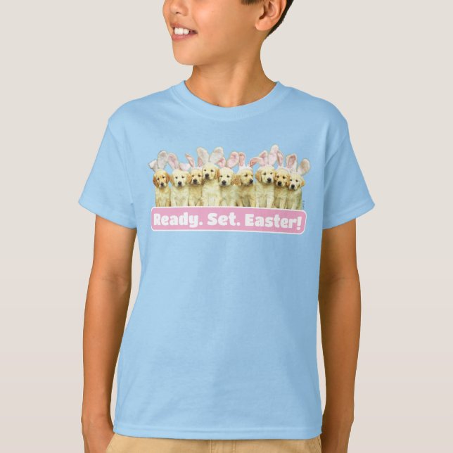 Camiseta Row of Puppy Bunnies (Frente)