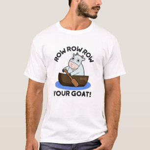 Camiseta Row Row Row Seu Gato Bastante Animal Pun