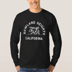 Camiseta Rowland Heights Califórnia Bandeira da Praia Urso 