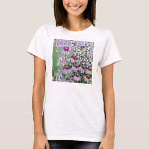 Camiseta roxa dos coneflowers