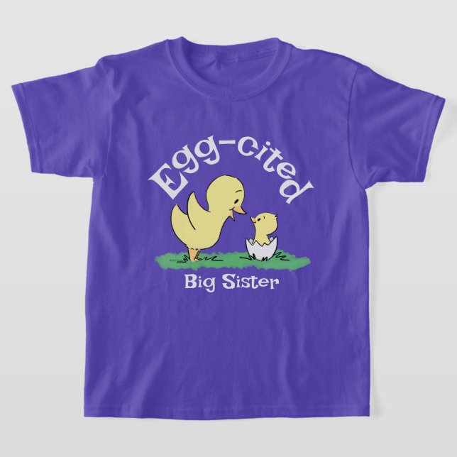 Camiseta Roxa Irmã Mais Velha Adorável - Ovo Ansio (Postura )