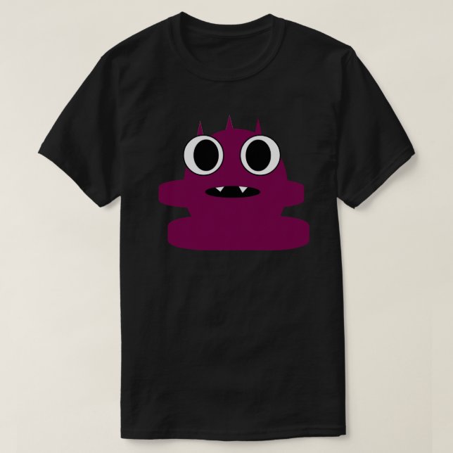 Camiseta Roxa Mini Monstro Skullnskin Design Gráfi (Frente do Design)