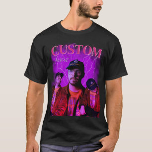 Camiseta Roxa Personalizada Vaporwave dos Anos 90 