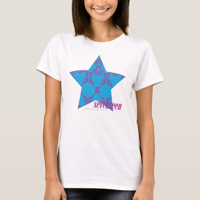 Camiseta Roxo-Aqua 2 do damasco (Frente)