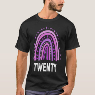 Camiseta Roxo Arco-Íris, Vinte Anos, 20 Birthd