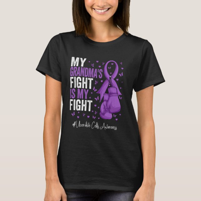 Camiseta Roxo, Avó, Colite Ulcerativa (Frente)