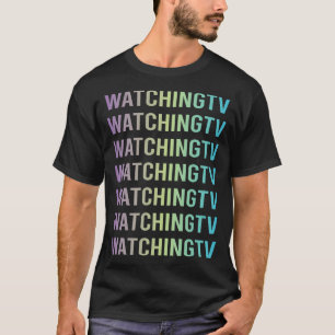 Camiseta Roxo Azul Assistindo TV
