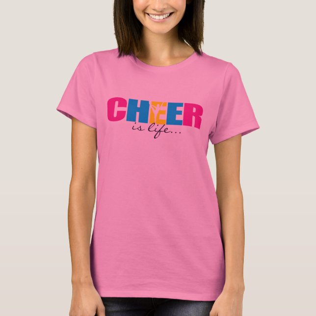 Camiseta Roxo Cheerleading personalizado do elogio (Frente)