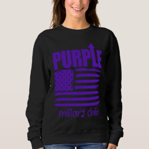 Camiseta Roxo Crianças Militares Crianças-Bandeira American