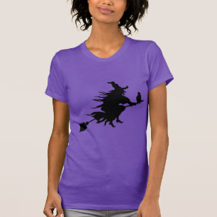 Camiseta Roxo da Bruxa Negra Custa das Halloween