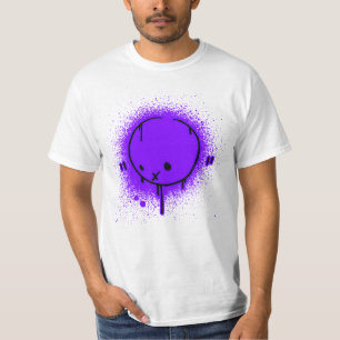 Camiseta Roxo da cara do pulverizador