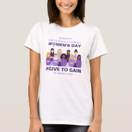 Camiseta Roxo Dar Para Ganhar Dia Internacional da Mulher 2