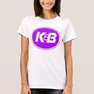Camiseta Roxo das senhoras K&B no ouro