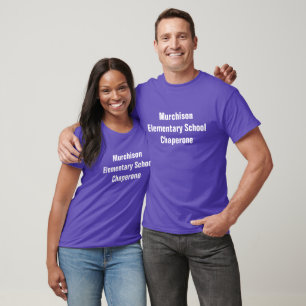 Camiseta Roxo de acompanhante de campo personalizável