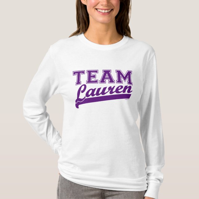 Camiseta Roxo de Lauren da equipe (Frente)