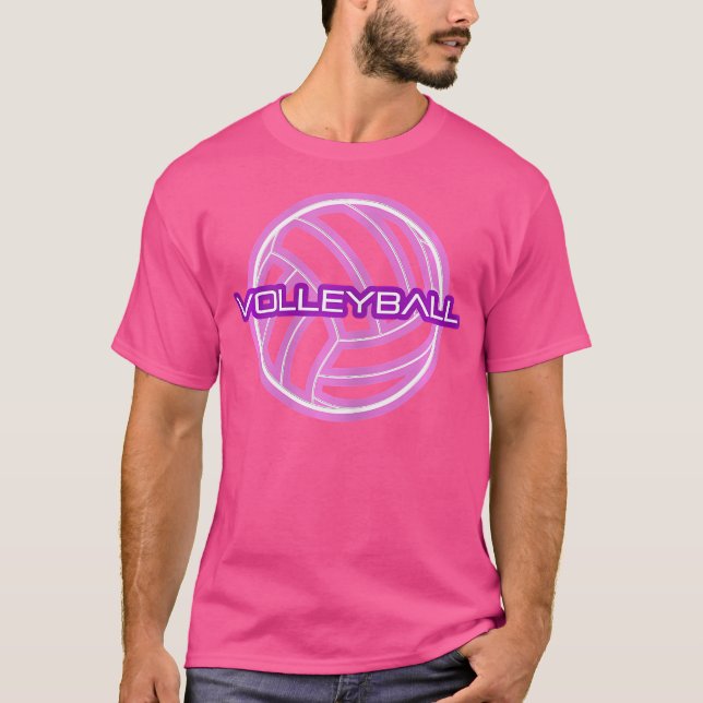 Camiseta Roxo De Voleibol E Roxo De Rapariga (Frente)