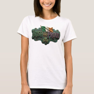Camiseta Roxo Dinâmico IRlandÊS E ORGULHOSO Impressão