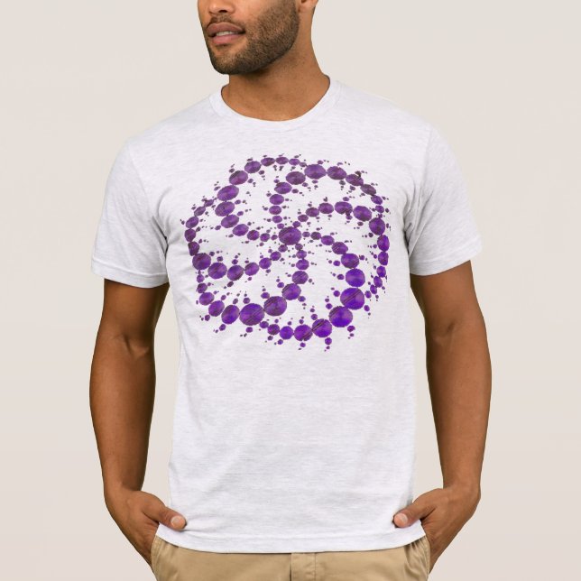 Camiseta Roxo do círculo da colheita (Frente)