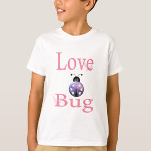 Camiseta roxo do inseto do amor